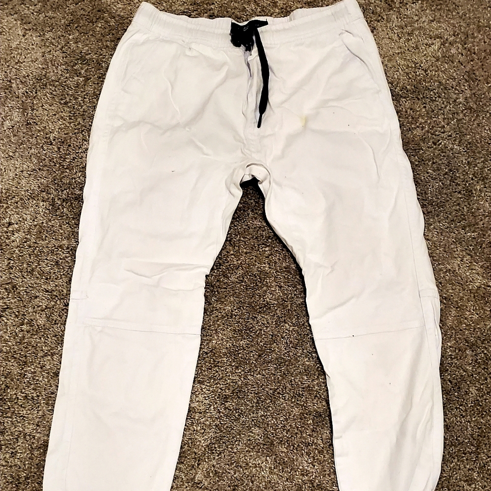 White joggers